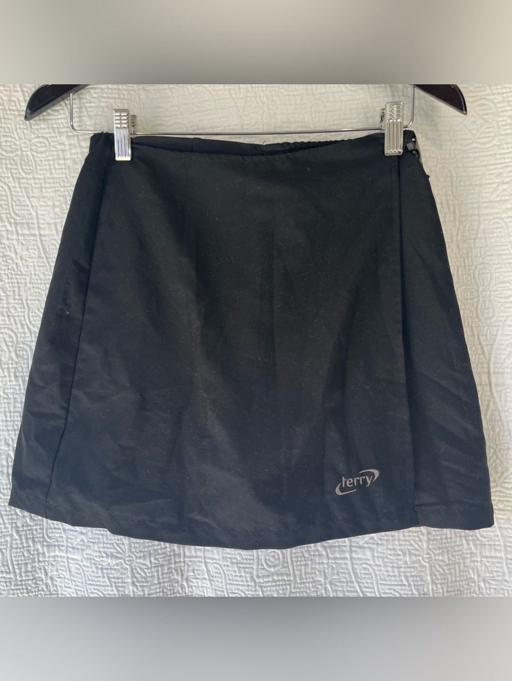 Terry Vintage Cycling Skort Wrap Skirt and Chamois Small 2005 USA Biking Black S